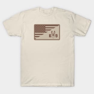 K9 US Flag Subdued Desert Patch T-Shirt